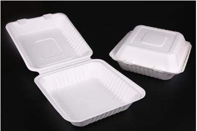 8" bagasse Clamshell 200PCS