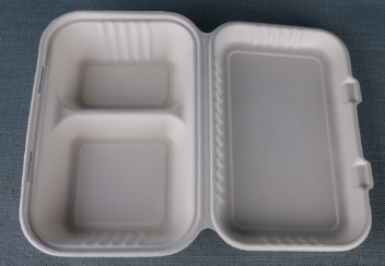 9"×6" 2 Compartment bagasse Clamshell 200PCS